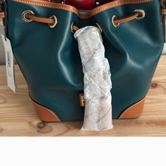 Dooney & Bourke Teal and Tan Women's Bag - Picture 2 of 5